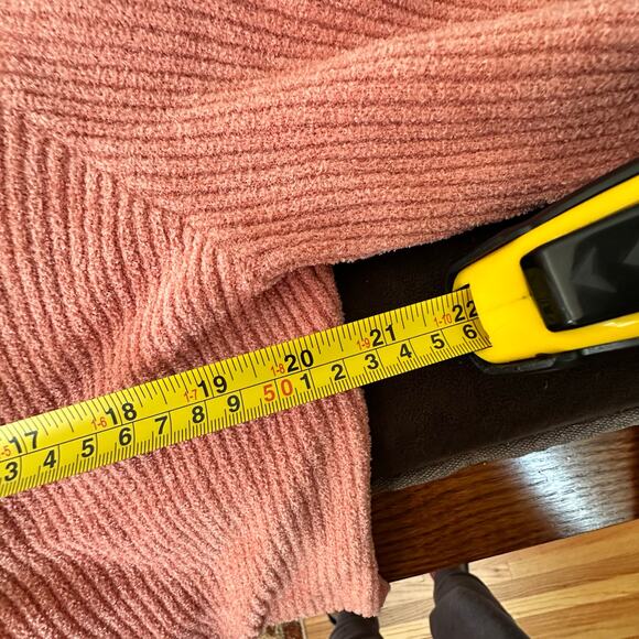 BAREFOOT DREAMS x Womens Cozy Chic Ulta Lite Coral Pink Duster Sweater Robe L - Picture 6 of 6